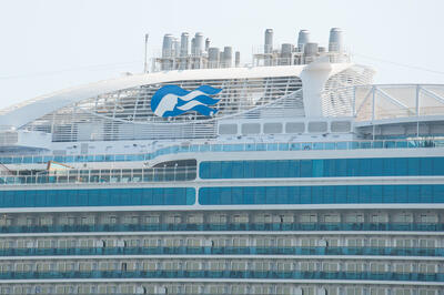 Royal Princess cruise ship funnel and logo