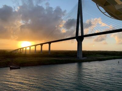 Sun at Panama Canal