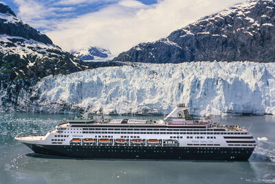 Holland America ship in Alaska in Alaska