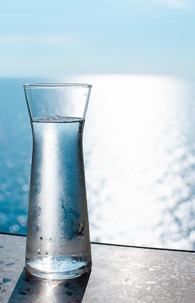 Water on a balcony