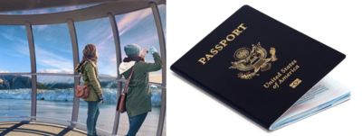 Alaska passport split image