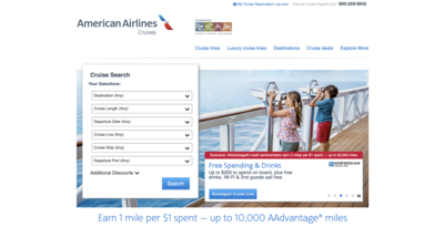 book cruise through american airlines