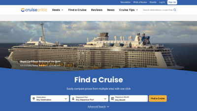 Cruise Critic Booking Page