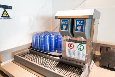 Water station at a buffet
