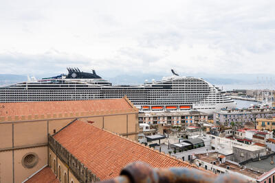 MSC cruise ship in Messina Italy
