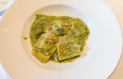 pesto ravioli