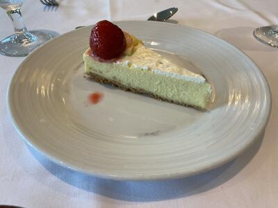 Cheesecake at The Key lunch