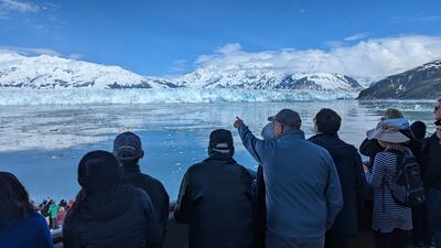 Viewing glacier