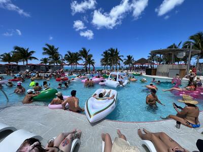 Scarlet Lady Pool Float Party