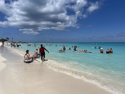 Virgin Voyages' beach club provides a little something for everyone: Travel Weekly