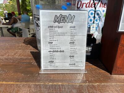 amber cove snack menu