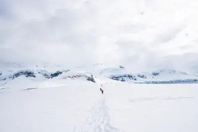 people hiking in antarctica