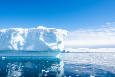 large iceberg in the sea