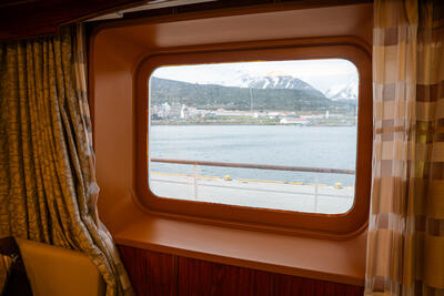 window in cruise ship cabin