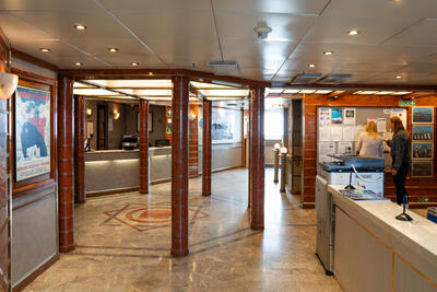 Lobby on Sea Spirit cruise ship