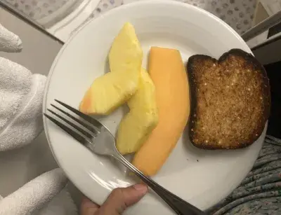 Room service breakfast on Wonder of the Seas