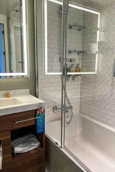 Vanity and shower stall 