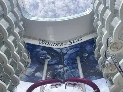 Wonder of the Seas image from below