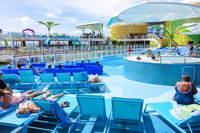 pool deck on icon of the seas