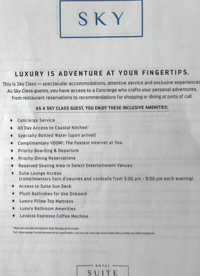 Sky suite perks list