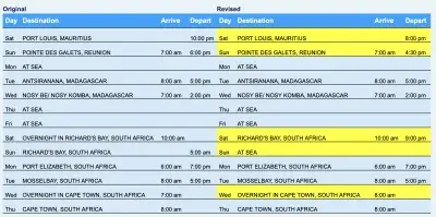 Itinerary Change