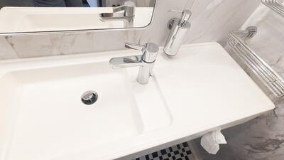 Costa Toscana cabin bathroom sink