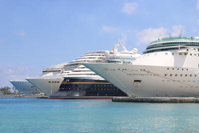 Ships docked in Nassau