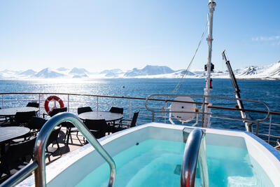 jacuzzi on Sea Spirit cruise ship