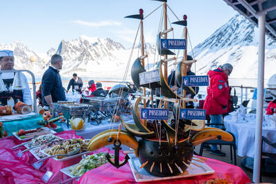 Outdoor BBQ on Sea Spirit cruise ship