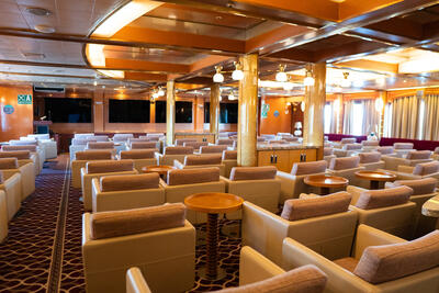 Oceanus Lounge on Sea Spirit cruise ship