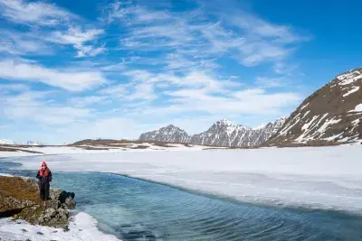 Jenna posing in an Arctic landscape