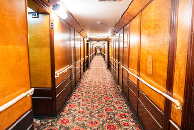 Queen Mary cruise ship hallway