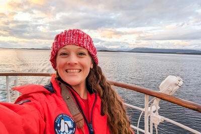 Jenna in Antarctica selfie