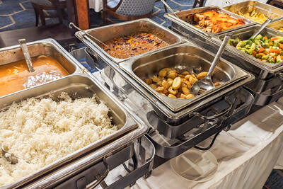 buffet selection on Sea Spirit cruise ship