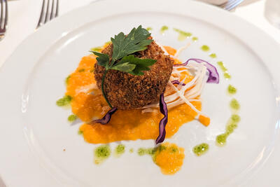 Italian arancini on a plate