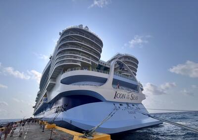 Icon of the Seas docked at port