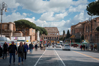 Roman ruins in Italy