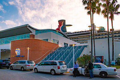 Carnival ship docked in Tampa, Florida