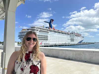 Elizabeth in Nassau while sailing on Carnival Elation