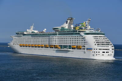 Explorer of the Seas sailing away