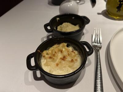 Mac and cheese at The Point Steakhouse on Carnival Conquest