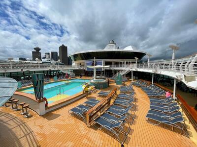 Pool deck onboard Serenade of the Seas