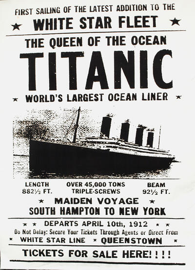 Old Titanic flyer