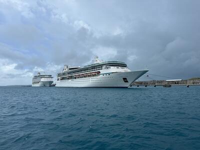 Vision and Adventure of the Seas docked in Bermuda