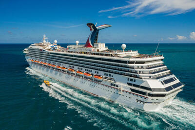 Carnival ship at sea