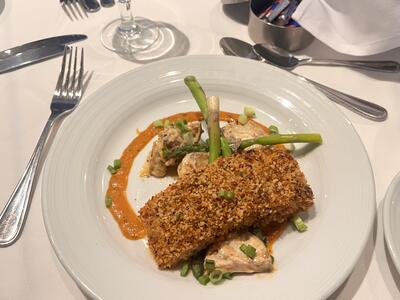 Main Dining Room food on Utopia of the Seas