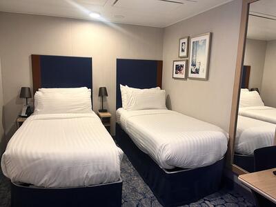 inside cabin on Utopia of the Seas