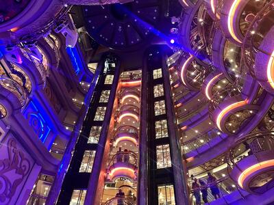 Brilliance of the Seas Centrum at night