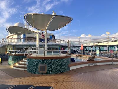 Pool deck on Brilliance of the Seas