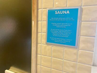 Sauna entrance